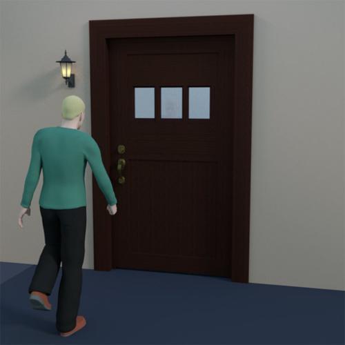 Door Handle Set v2, with Door and Lantern preview image